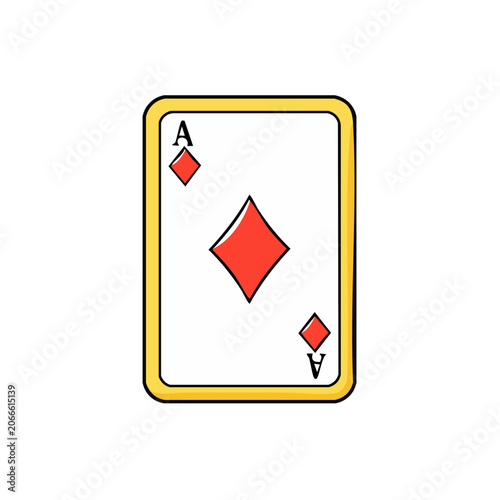 Ace of Diamonds Playing Card Graphic Illustration