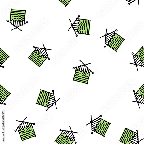 Fotografía knitting occupation vector seamless pattern knitting occupation sign illustratio