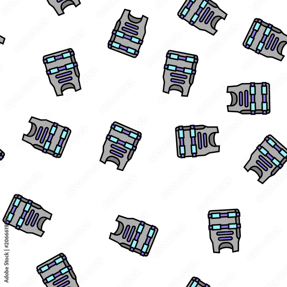 Fototapeta premium body armour protect vector seamless pattern body armour protect sign illustration