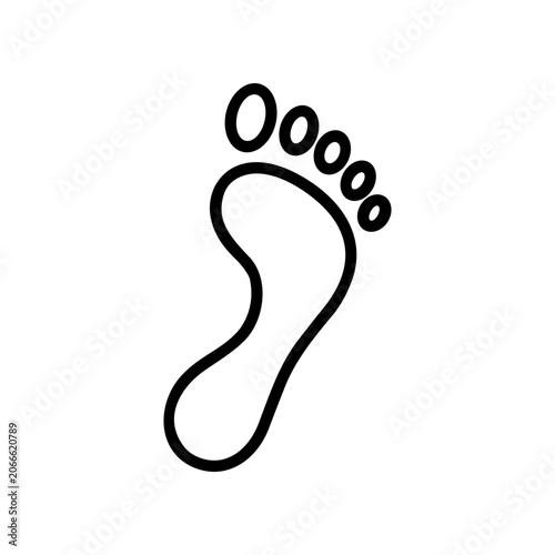 Fotografie Footprint Icon Symbol Foot Mark.