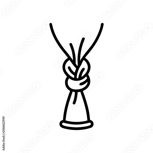 Vászonkép Knot on a rope detail.
