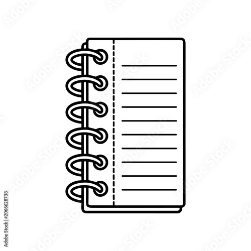 Spiral bound notebook with lines 1.