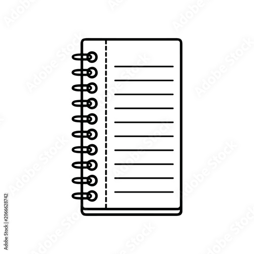 Spiral Bound Notebook With Lines.