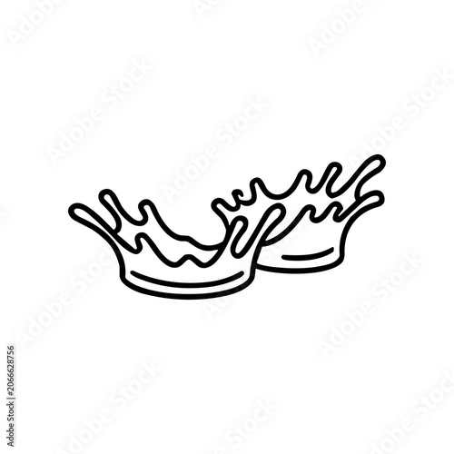 Splashing Water Crown Shape Icon.