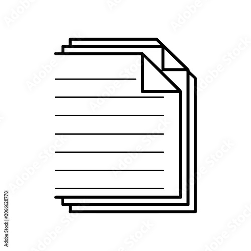 Stack of paper sheets document 1.