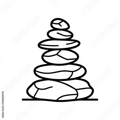 Stack of stones in balance.