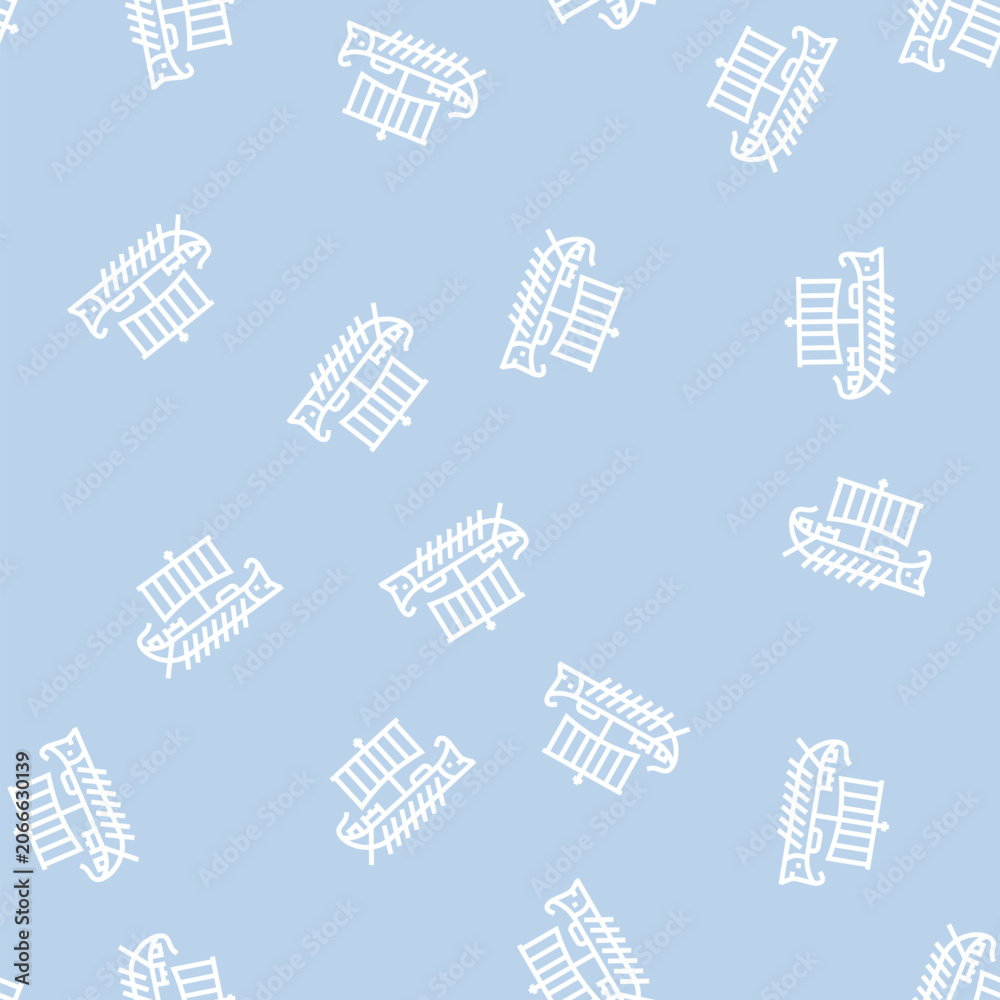 Naklejka premium ship ancient rome vector line seamless pattern ship ancient rome sign illustration