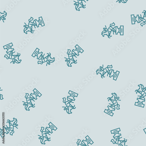 Photos trophy rodeo emblem vector line seamless pattern trophy rodeo emblem sign illust