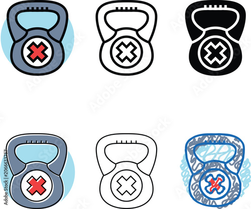 Foto physical inactivity obesity overweight color icon vector