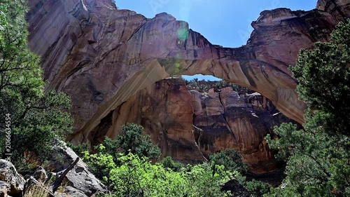 La Ventana Natural Arch, the second-largest natural arch in New Mexico, situated within the El Malpais National Conservation Area.