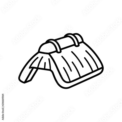 Photos Broom with long wooden handle.