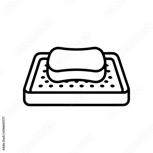 Foto Bar of soap on a tray.
