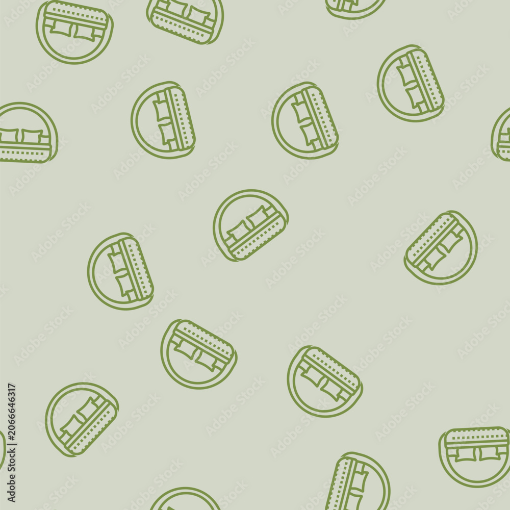 Fototapeta premium daybed outdoor furniture vector line seamless pattern daybed outdoor furniture sign illustration