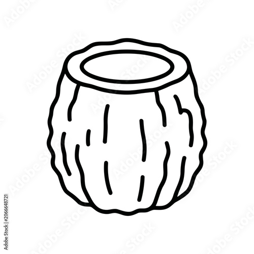 Simple line drawing of a barrel.