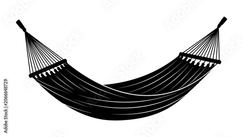 Cuadro en lienzo Simple Black Hammock Silhouette