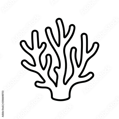 Coral Reef Marine Life Illustration.