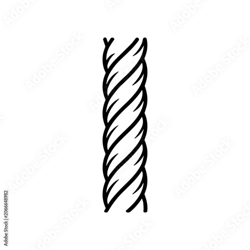 Photos Black twisted rope detail texture.