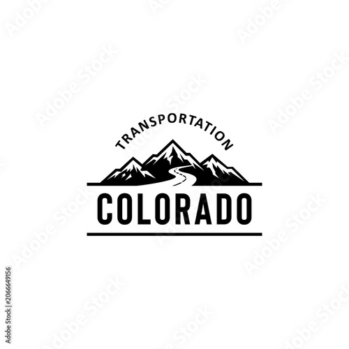 Colorado transportation vector logo design