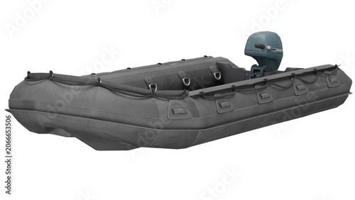 Konstfotografi 3d rendering assault boat
