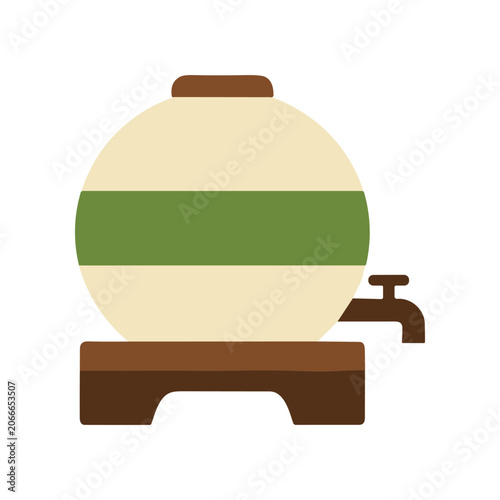 Ceramic Water Jug on Stand.
