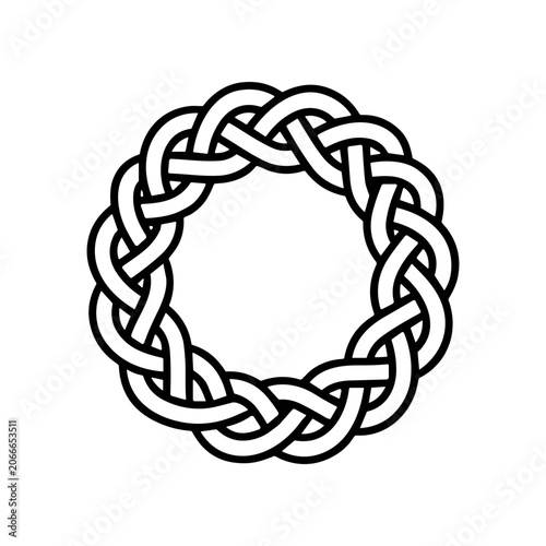 Celtic knotwork circle design element.
