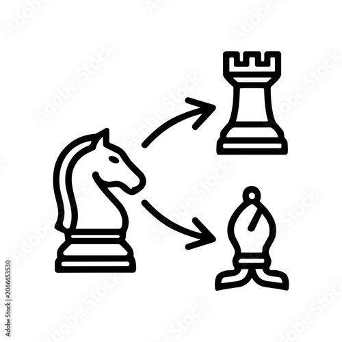 Chess pieces in strategic motion changing.