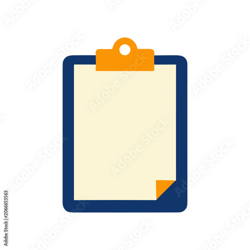 Clipboard with paper note pad.