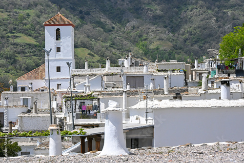 whitewashed village in the Alpujarras region of Andalusia, Spain