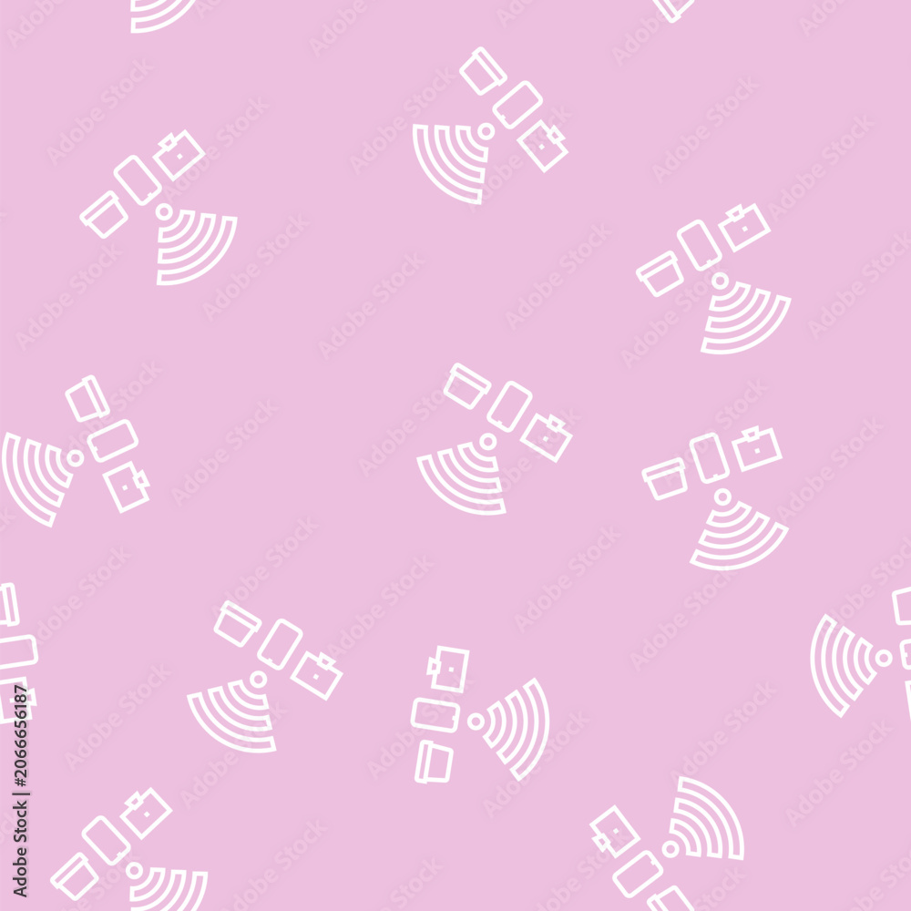 Fototapeta premium internet connection devices vector line seamless pattern internet connection devices sign illustration