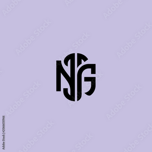Monogram Logo Design Featuring Intertwined Letters N and G.