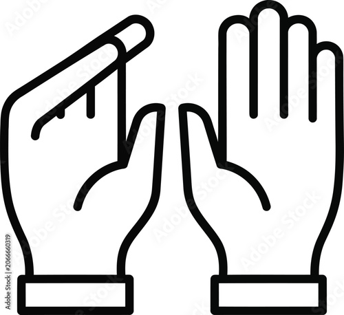 Hands Showing Stop and Okay Gestures