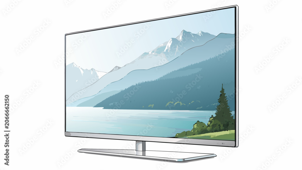 Fototapeta premium Modern Flat Screen Computer Monitor Display.