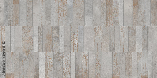 Obraz na plátne Industrial concrete tile texture, weathered grey stone wall background, rustic c
