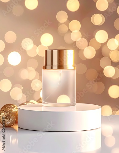 Luxury Cosmetic Product Display Setup.