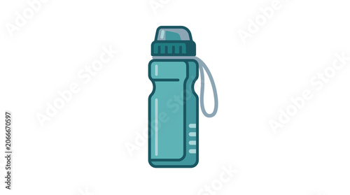 Turquoise water bottle for hydration and fitness