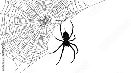 Φωτογραφία Spider, black spider, spider web, cobweb, creepy crawly, insect, arachnid, vecto