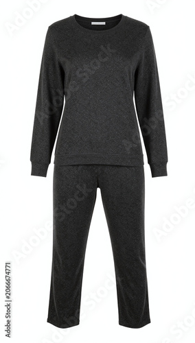 Headless female model wearing hoodie and leggingss