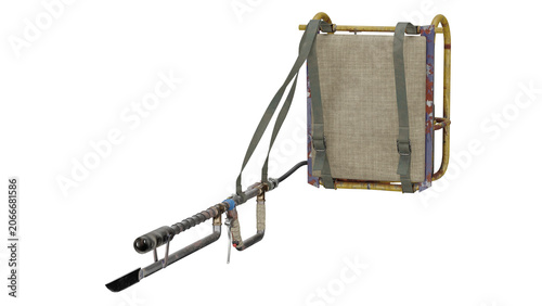 Photos 3d rendering apocalyptic flamethrower