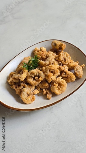Fotografie fried calamary in a plate