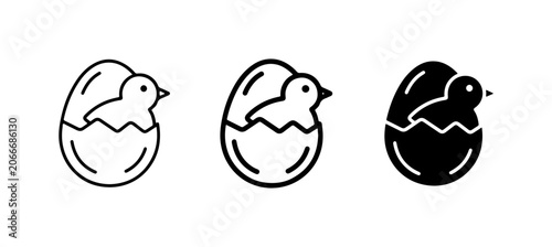 Foto Chicks Hatching from Eggs, Easter Icons, Spring Birth, New Life Symbols