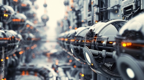Futuristic cityscapes technology structures