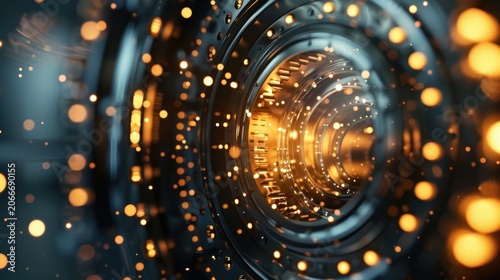Abstract technological tunnel