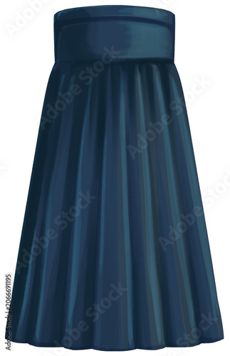 Pleated Midi Skirt