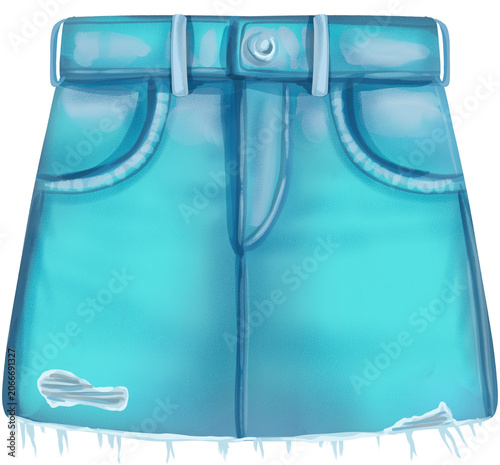 Light Blue Denim Skirt
