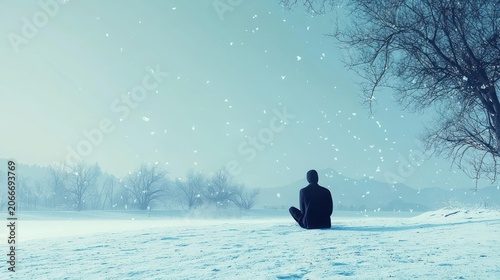 Peaceful winter observation