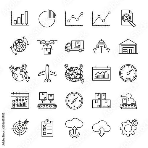 Logistics and Supply Chain Icons