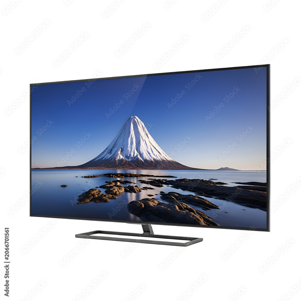 Fototapeta premium Modern flat screen television set display.
