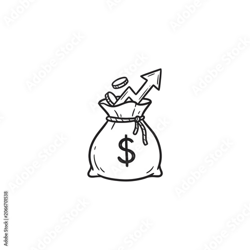 Money bag with dollar sign symbol.