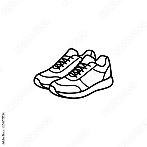 A pair of athletic running shoes.