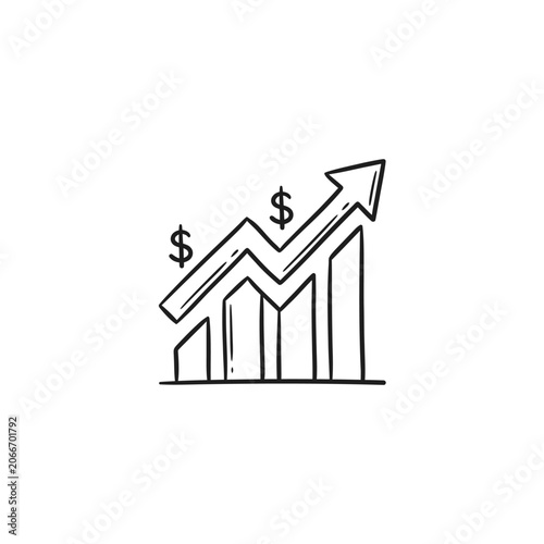 Increasing Business Growth Chart Graph.